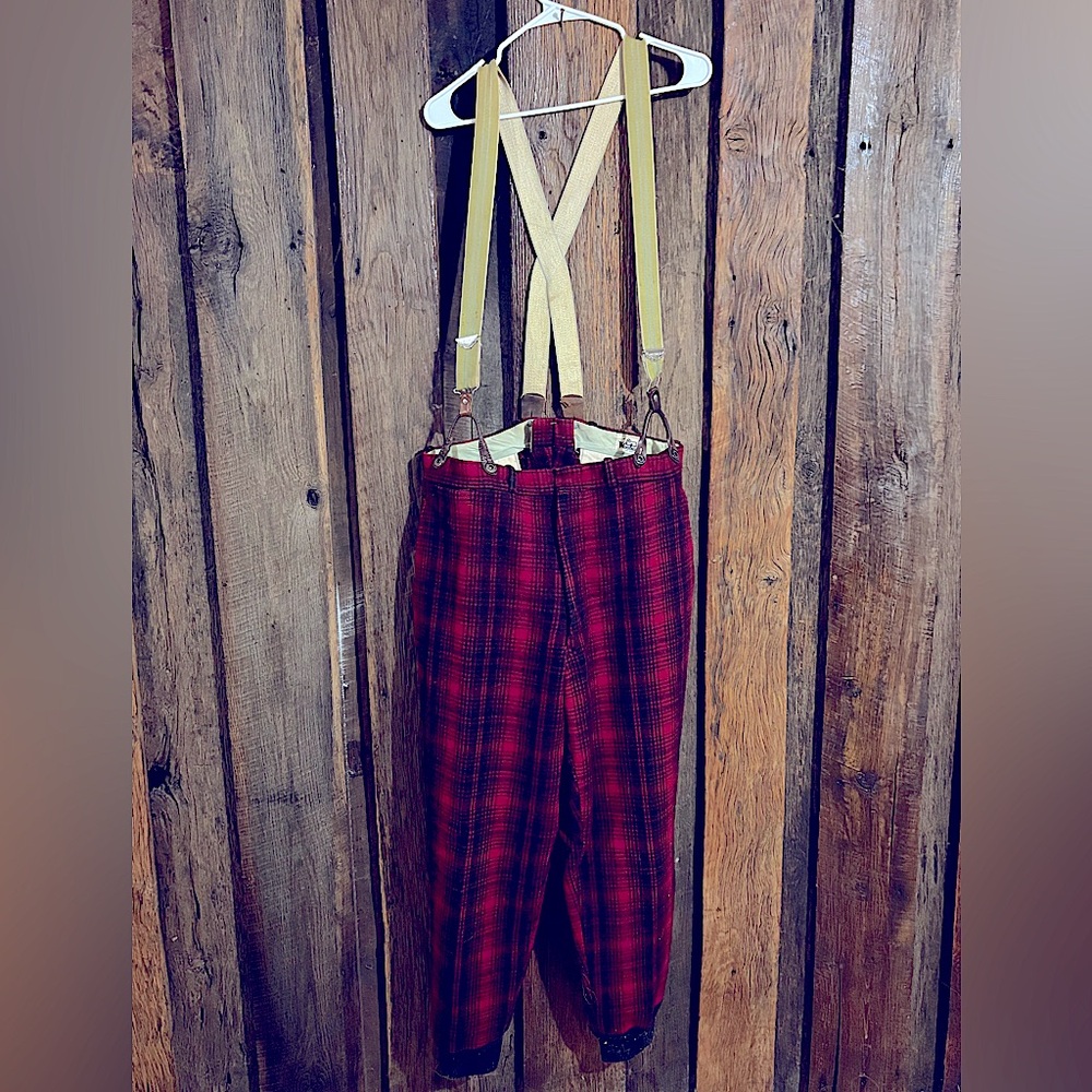 Vintage 36x30 Woolrich Red Plaid wool pants